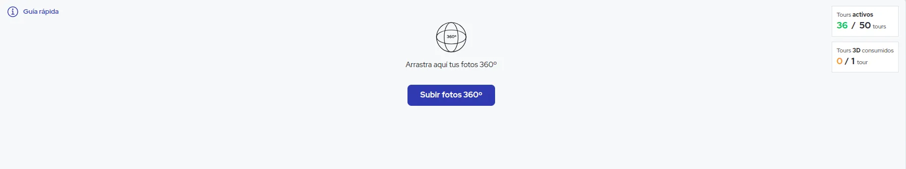 Screenshot of Floorfy upload panoramas embedded in an iframe